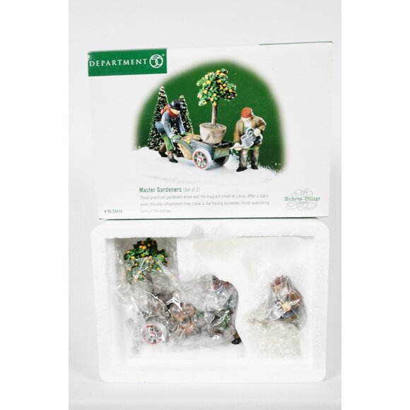 Department 56 Master Gardeners Set of 2 Dickens Village Accessory #58458 w/ Box - Picture 7 of 7